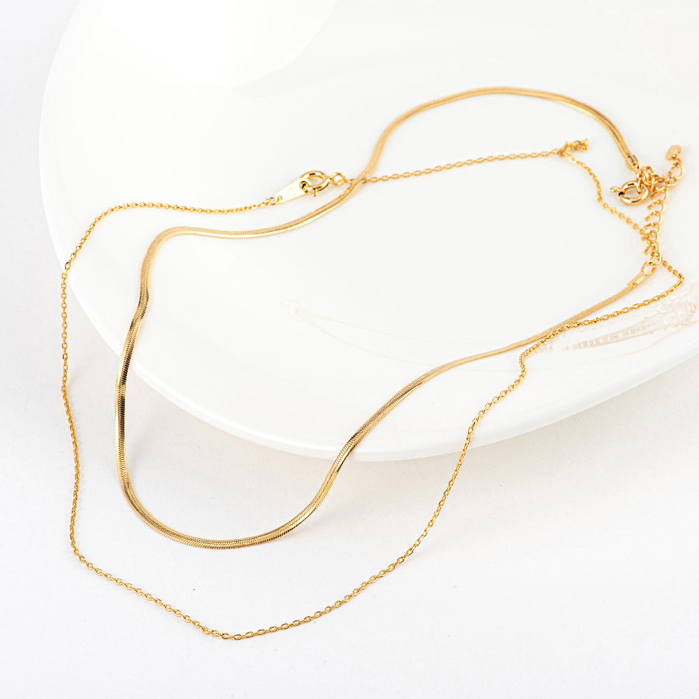 Vienna Double Chain Necklace